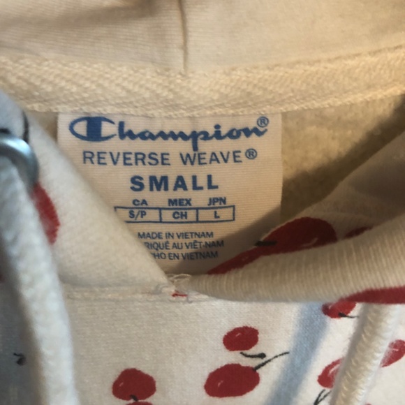 🍒 Champion x HVN Limited Edition Cherry Print Hoodie, Sz SMALL 🍒 - Picture 2 of 4